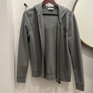 Versace gray zip up hoodie size M